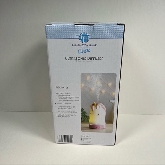 Ultrasonic Diffuser Unicorn Huntington Home Kids 100ml NIB - Picture 7 of 8